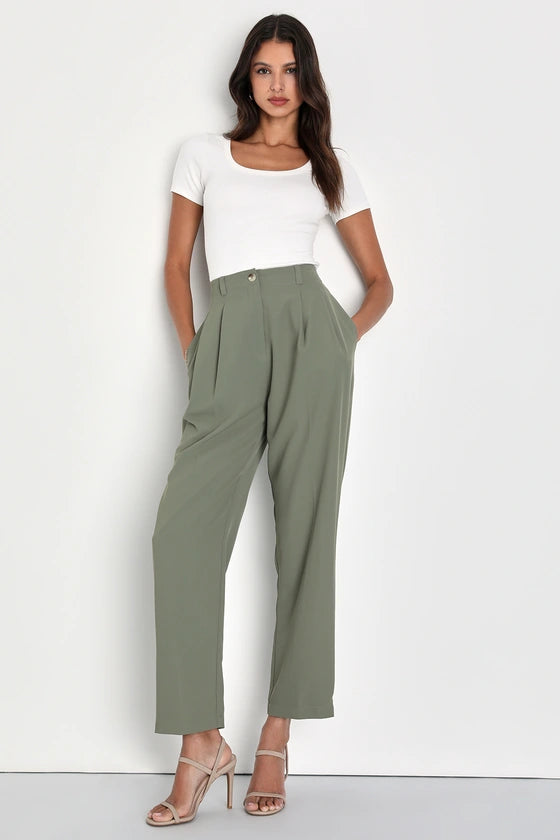 Women's Straight Leg Trouser Pants